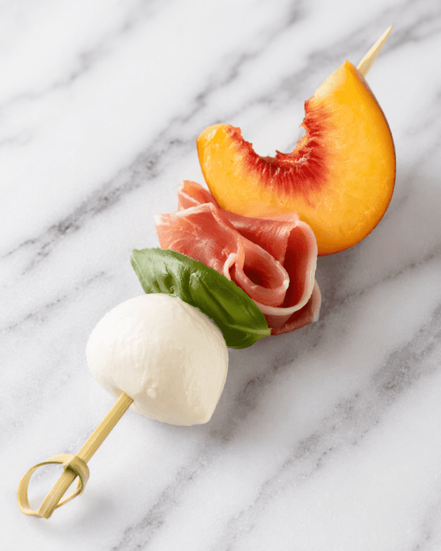 Peach, Prosciutto & Bocconcini Skewer