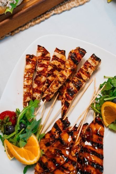 Grilled Chicken Skewers by the Dozen