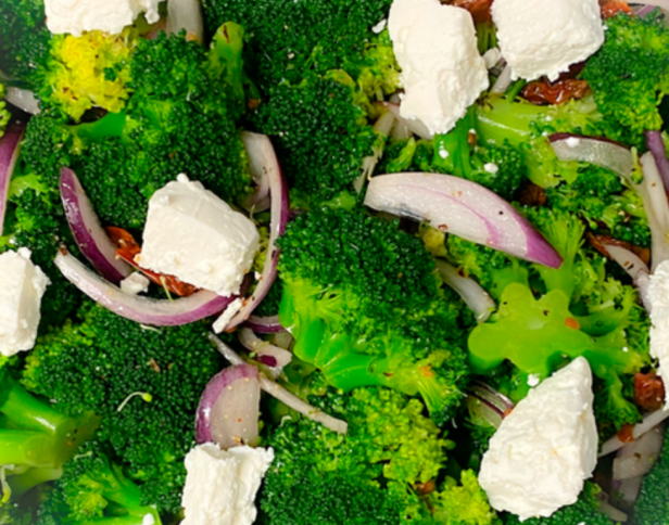 Broccoli and feta salad 