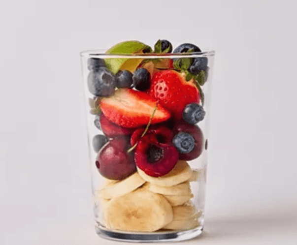 Strawberry, Cherry Blueberry, Lime and Acai Berry smoothie
