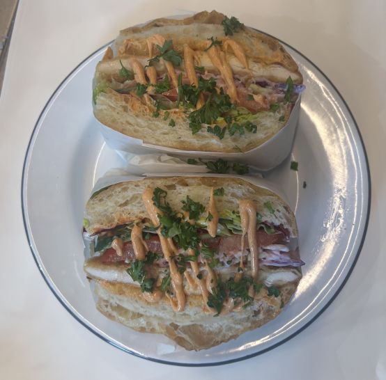 Breakfast Meaty Omelette Sando