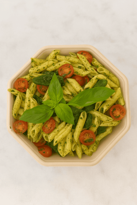 Pesto Pasta with Cherry Tomatoes & Spinach - Small sharing platter 