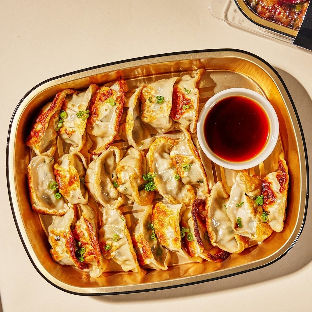 Lucky Mao - Homemade Fried Pork & Chives Dumplings Platter