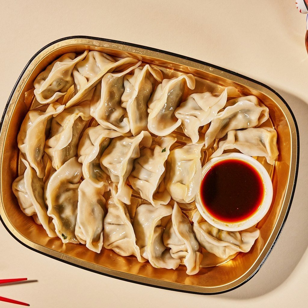 Lucky Mao - Homemade Steamed Pork & Chives Dumplings Platter