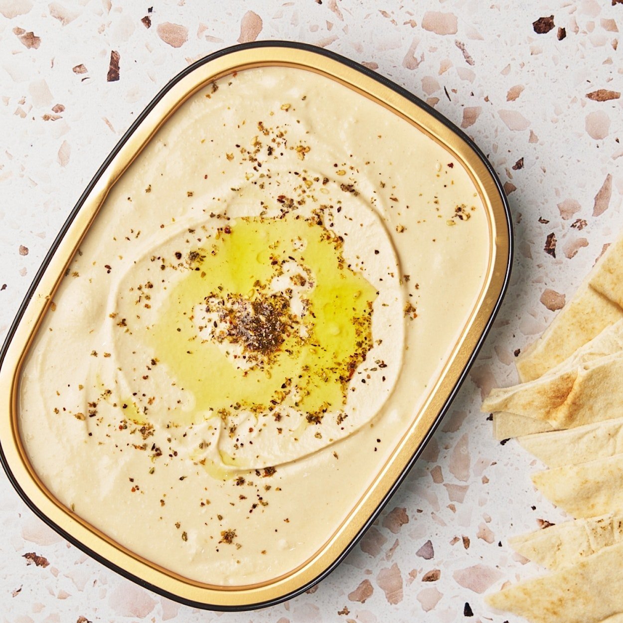 Mezouk - Hummus & Pita Platter