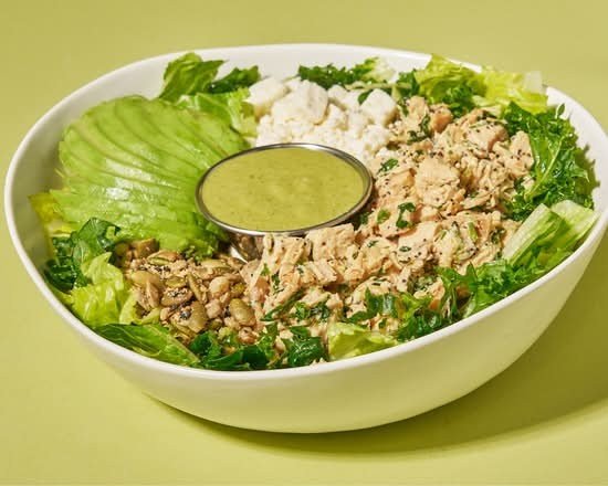 Spicy Avo-Chicken Crunch Salad