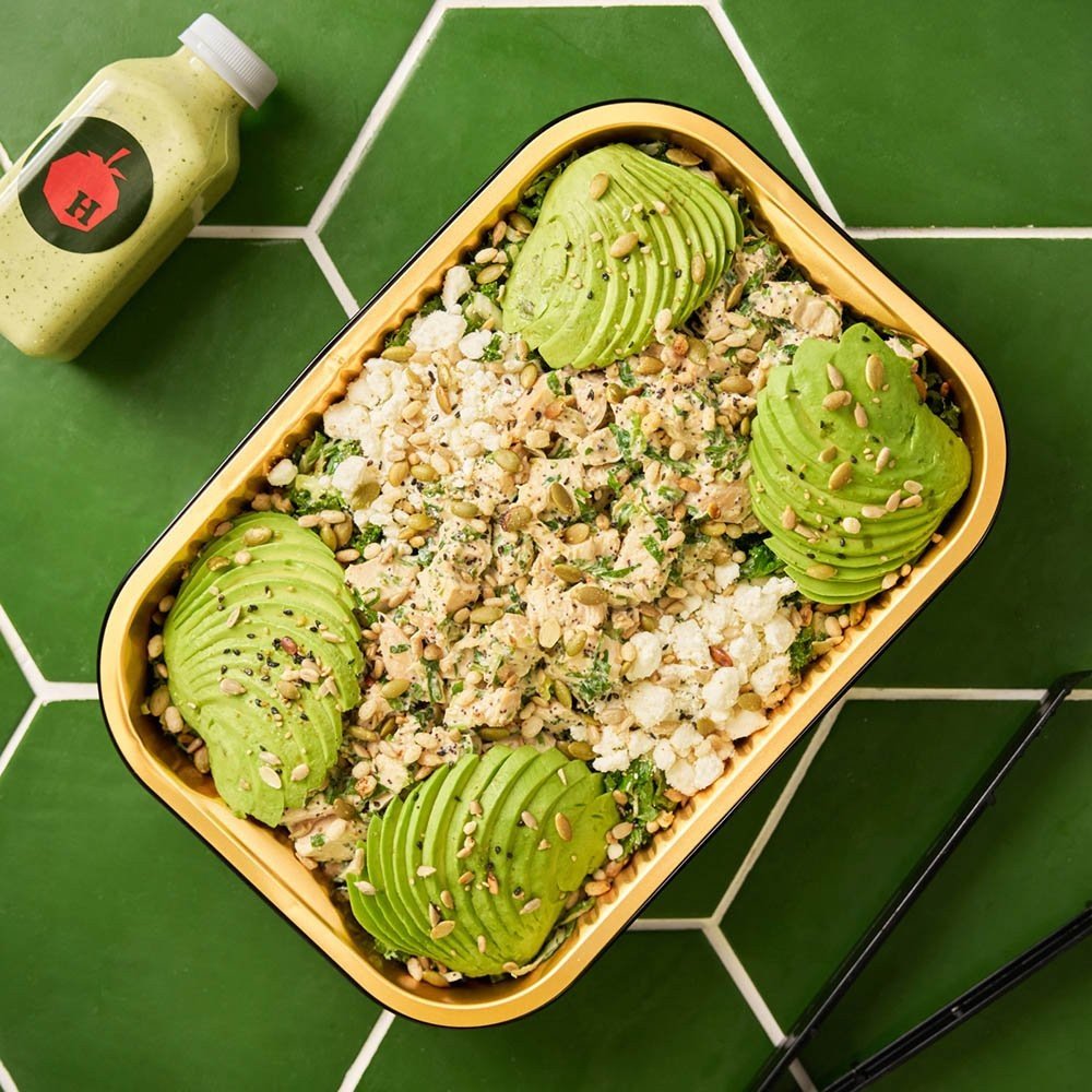 Harvestly - Spicy Avo-Chicken Crunch Salad Tray