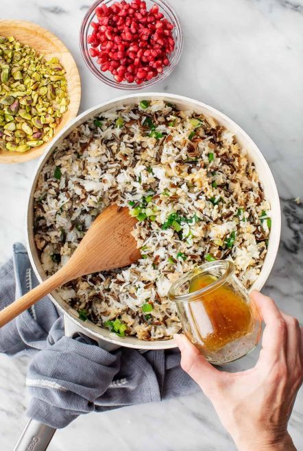Wild Rice with Almonds and Scallions (Quart)