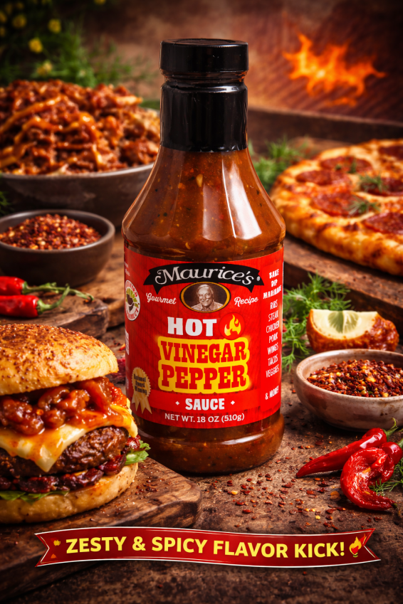 18 oz BBQ Sauce - Hot Vinegar Pepper