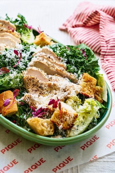 Roast chicken & Kale Caesar Salad