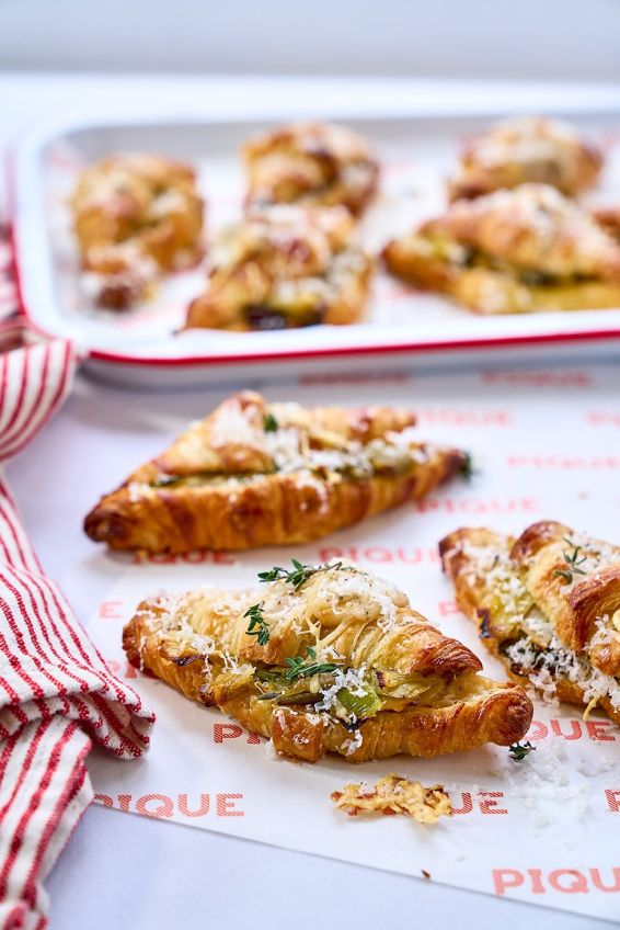 Leek & gruyere filled croissants 