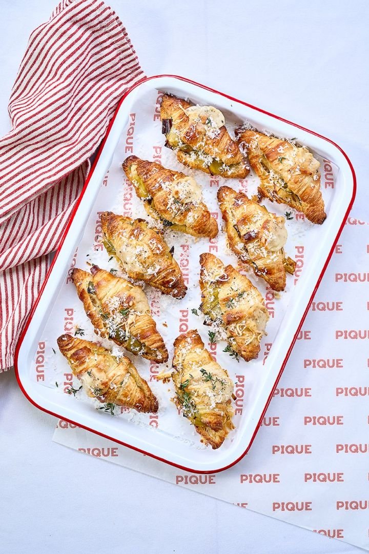 Ham & gruyere filled croissants 