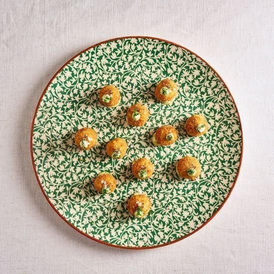 Seasonal arancini with herby aioli