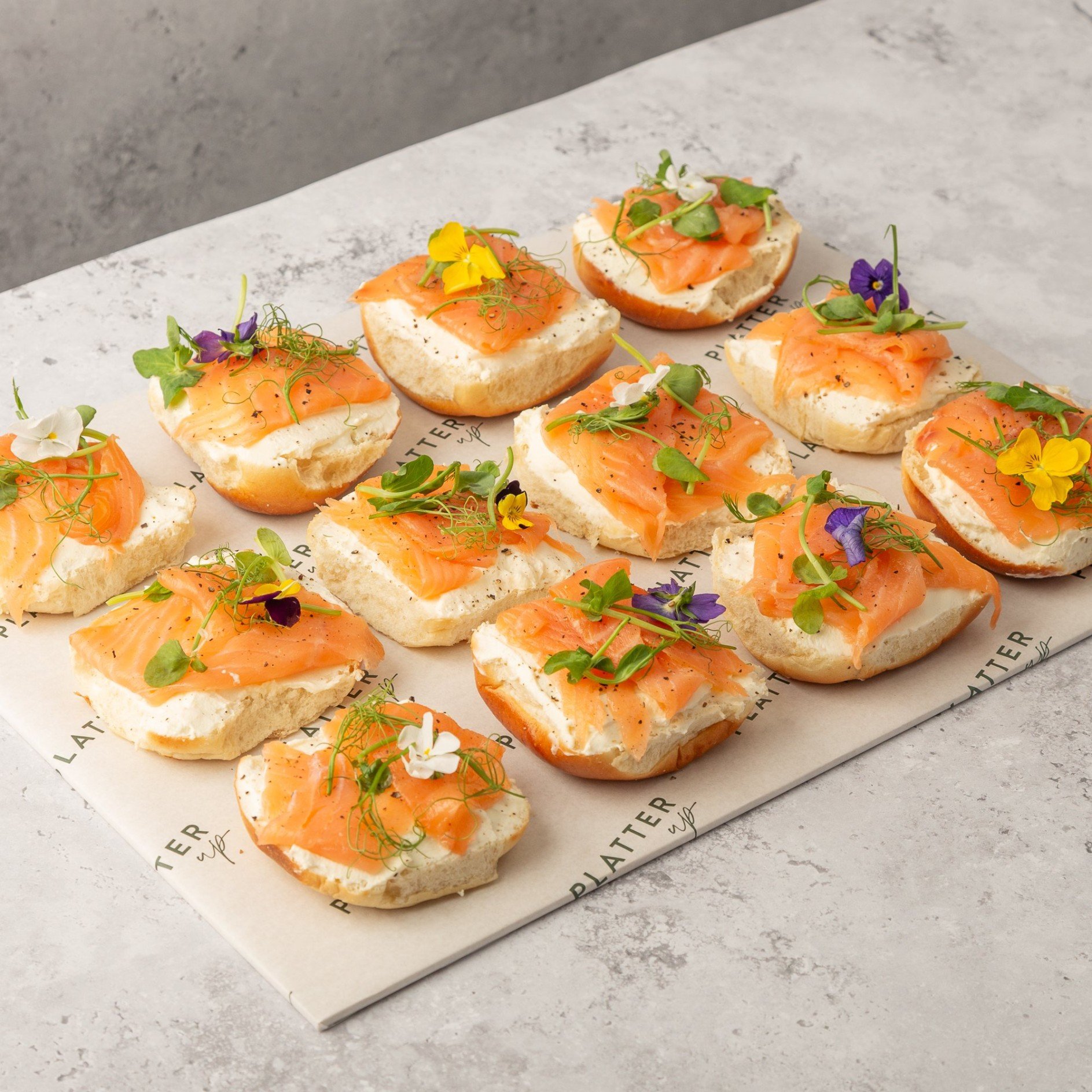 Smoked Salmon Bagel Platter - 12