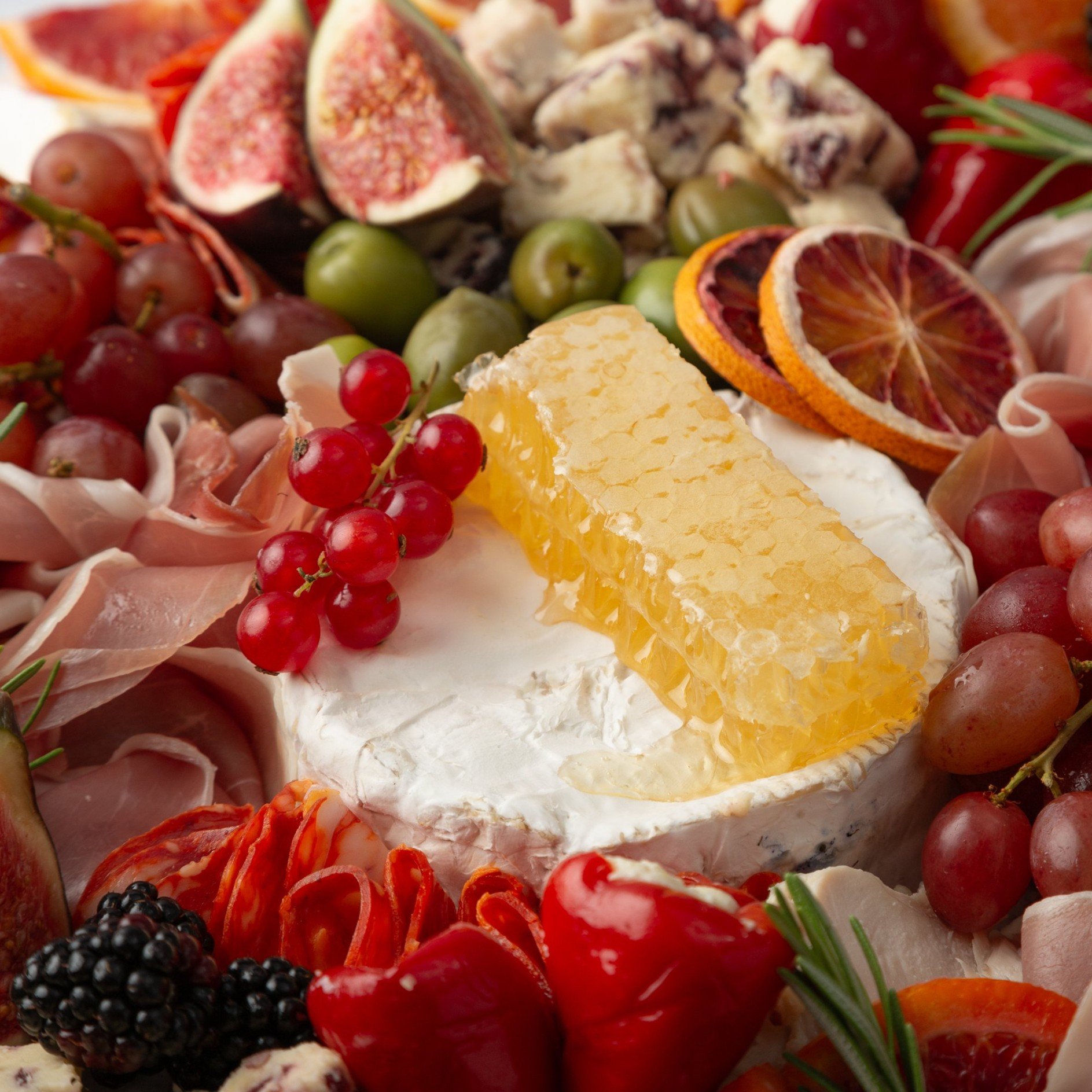 Large Christmas Grazing Platter with Crackers and Baguette - Feeds 14