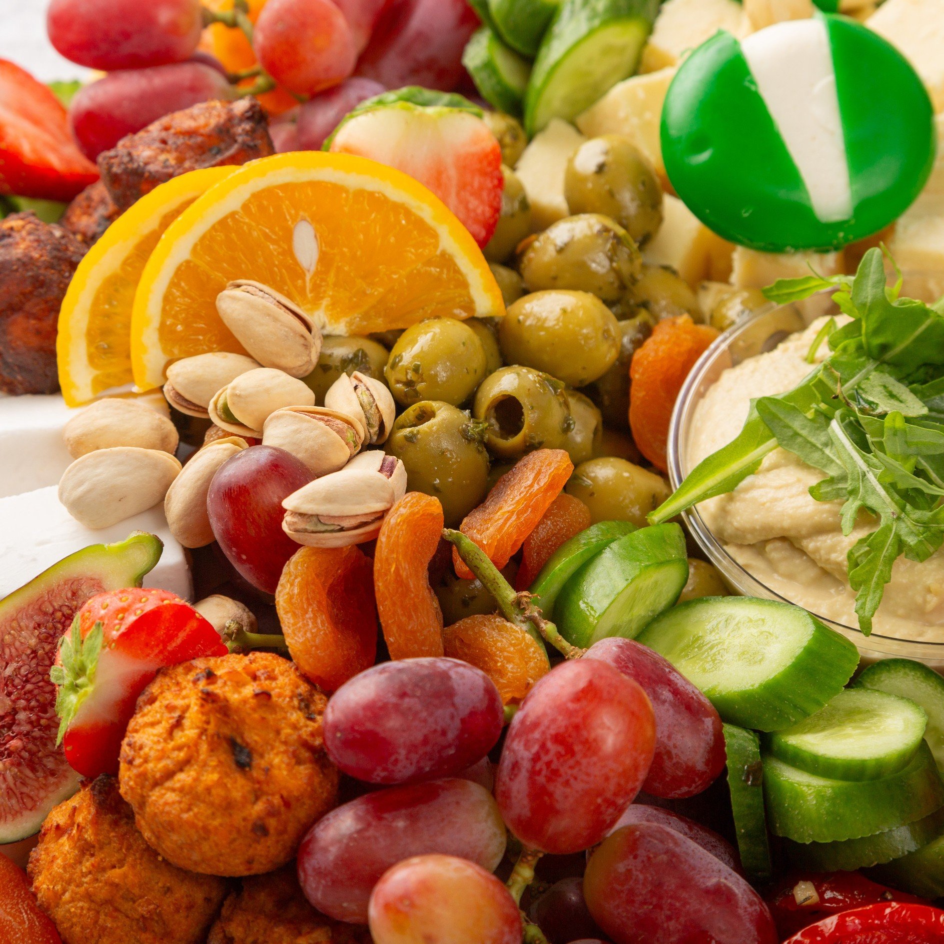 Large Vegan Platter with Vegan Crackers and Bread - Feeds 14