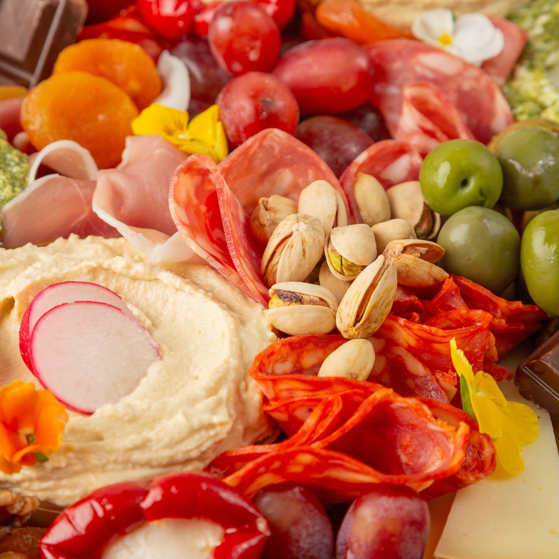 Large Classic Grazing Platter with Crackers and Baguette - Feeds 14