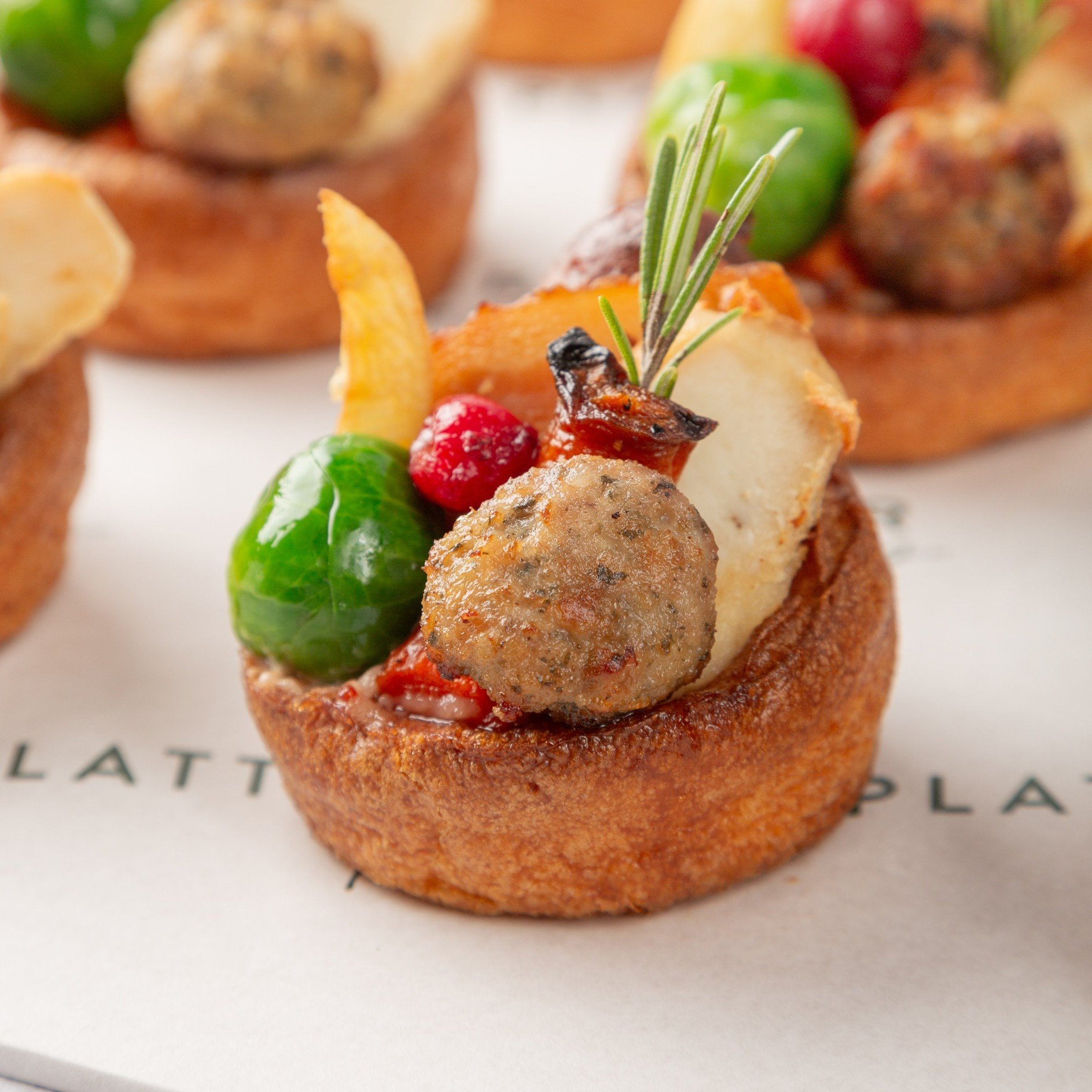 Mini Christmas Dinner Yorkshire Pudding Platter - 12