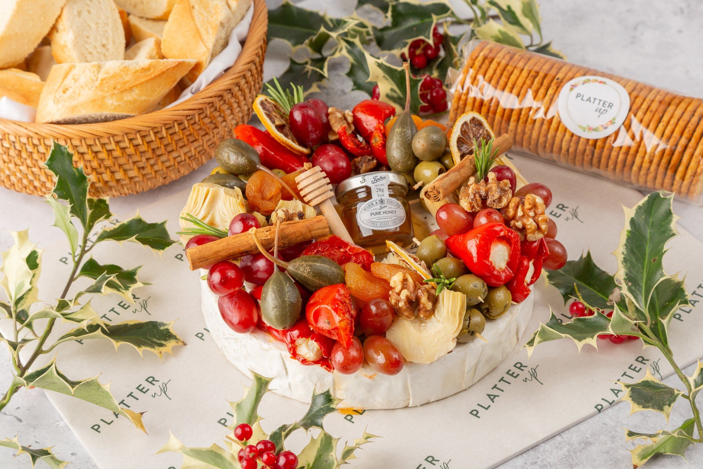 Vegetarian Christmas Brie Wreath - Feeds 12