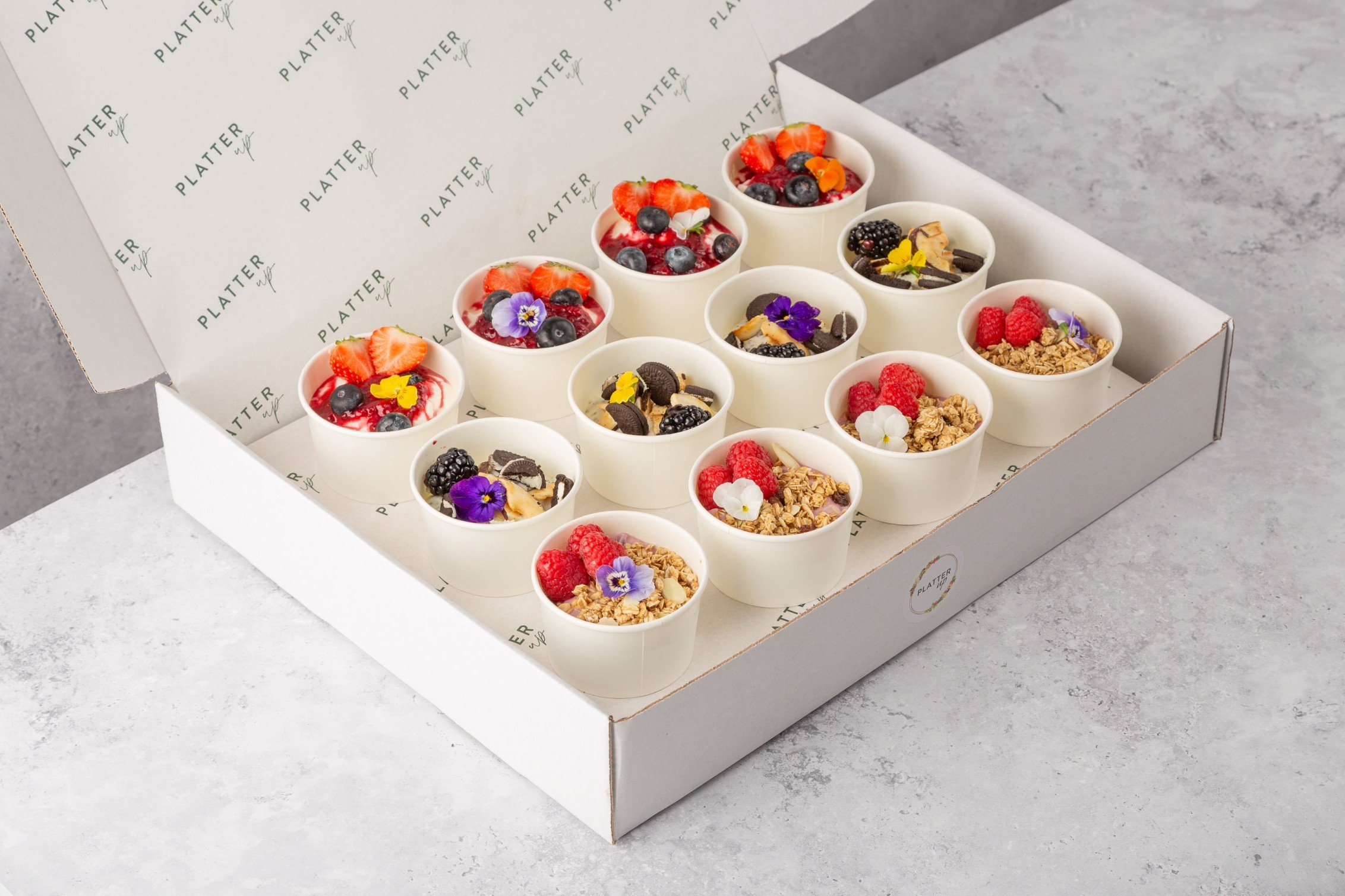 Greek Yoghurt Pot Selection Platter - 12