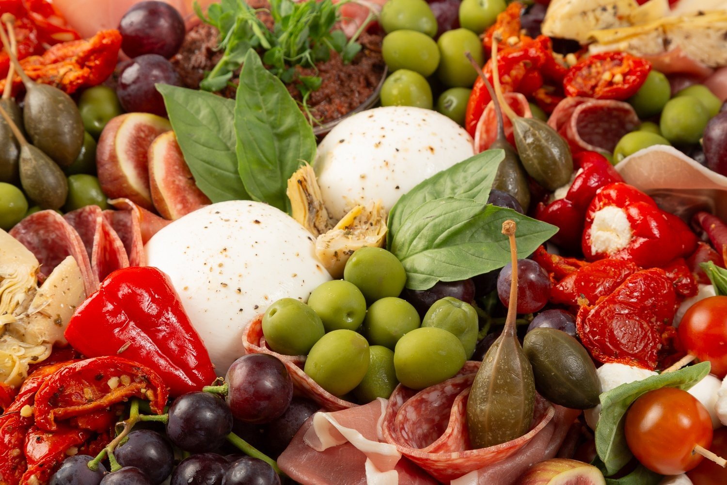 Small Italian Grazing Platter with Crackers and Focaccia - Feeds 7