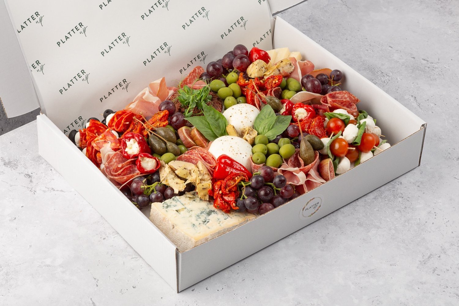 Small Italian Grazing Platter with Crackers and Focaccia - Feeds 7