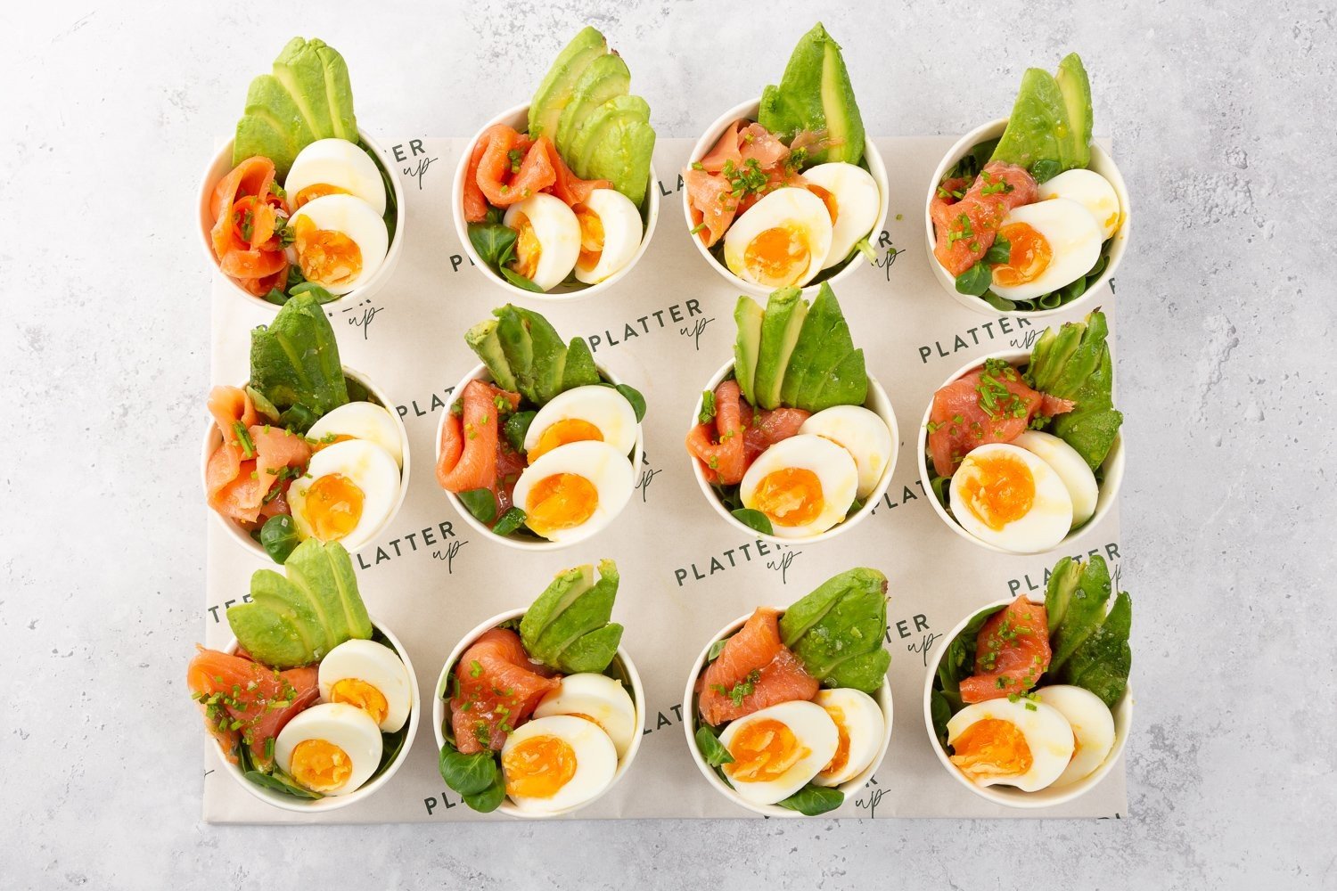 Smoked Salmon, Soft-Boiled Egg and Avocado Pots - 12
