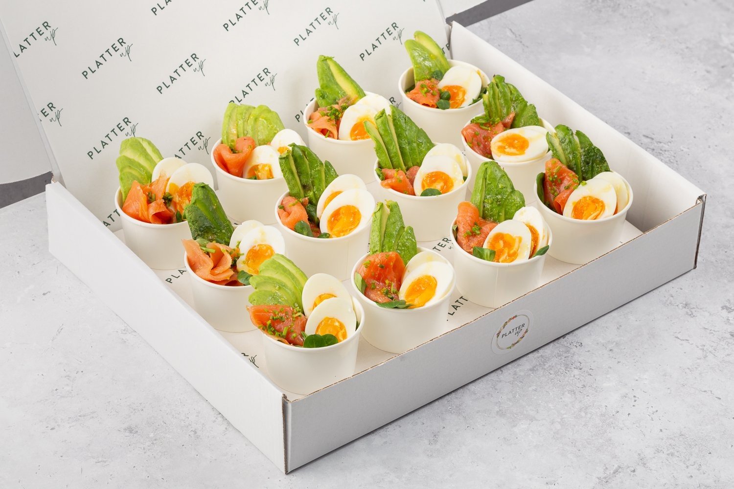 Smoked Salmon, Soft-Boiled Egg and Avocado Pots - 12