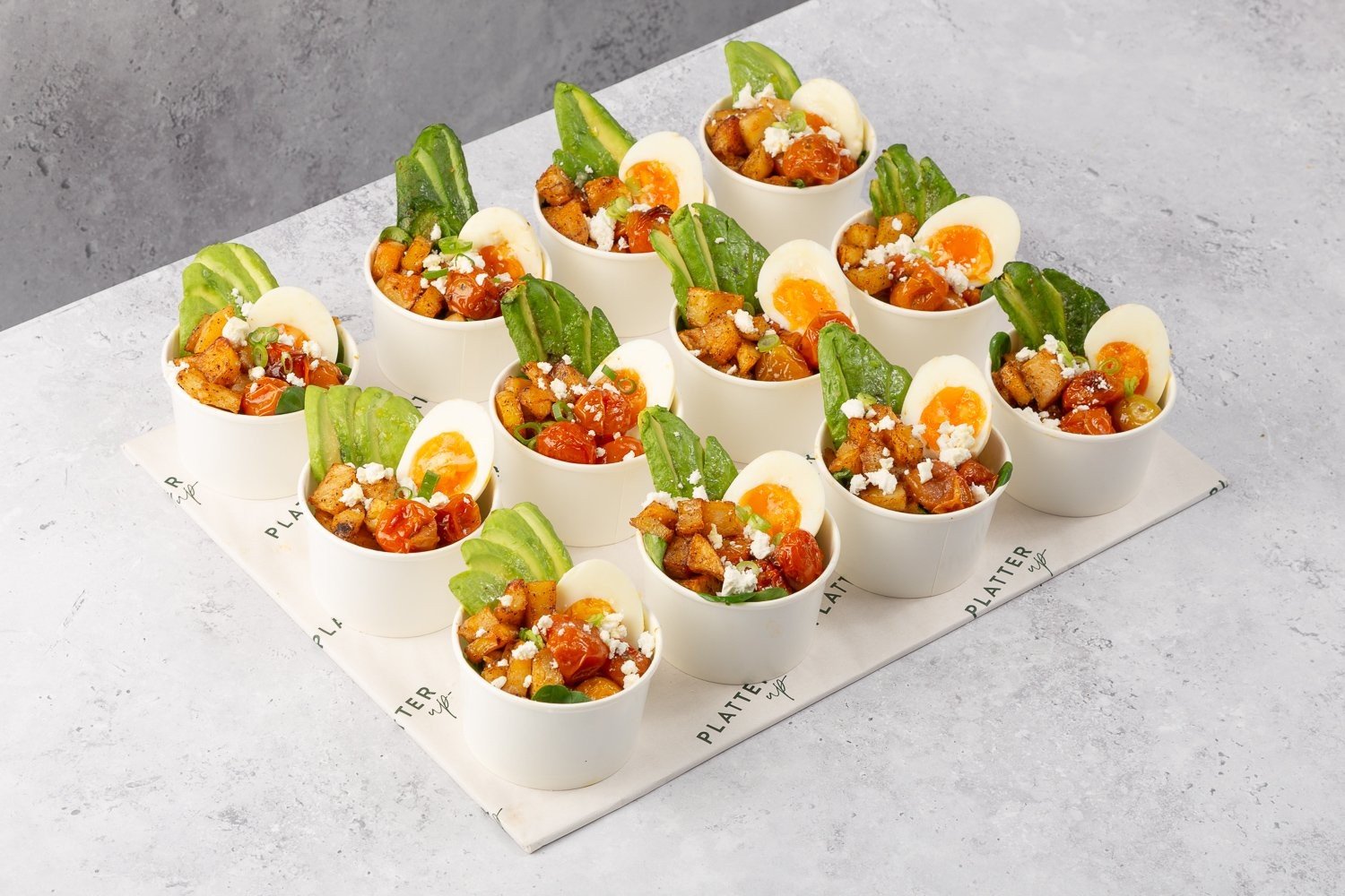 Egg, Avocado, Slow Roasted Tomatoes, Feta, and Potato Pots - 12