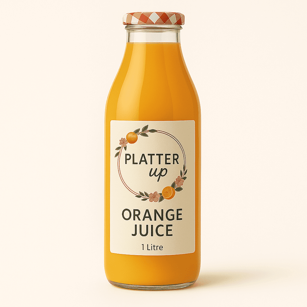 Freshly Squeezed Orange Juice - 1 Litre Glass Bottle