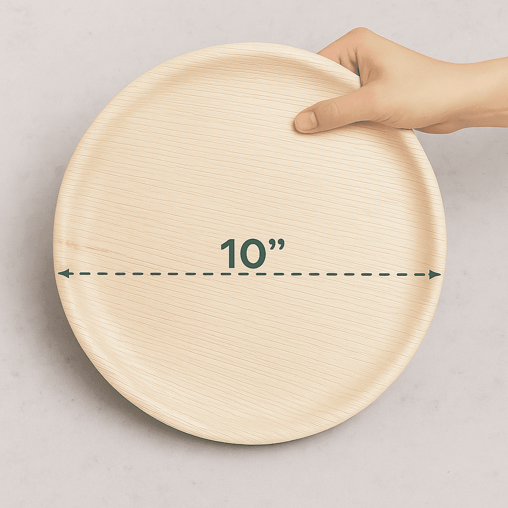 Round Palm Leaf Plates 10"/25cm - 10