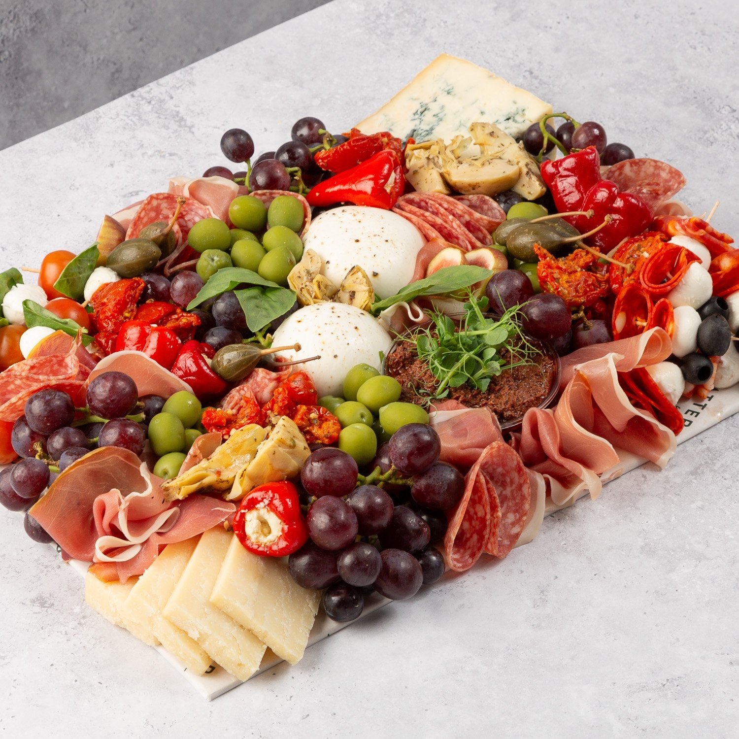 Small Gluten-Free Italian Platter with Gluten-Free Crackers and Bread - Feeds 7
