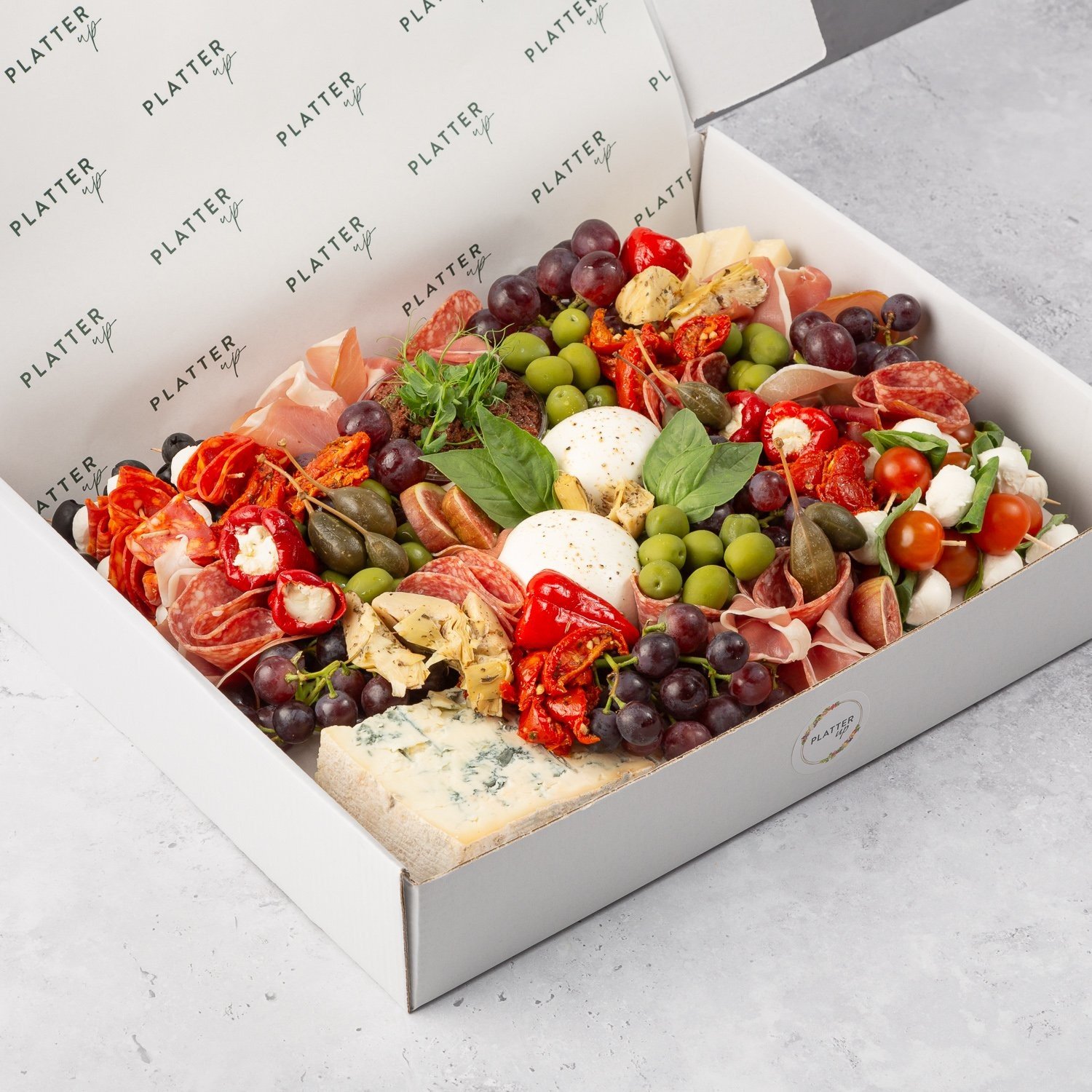 Small Gluten-Free Italian Platter with Gluten-Free Crackers and Bread - Feeds 7