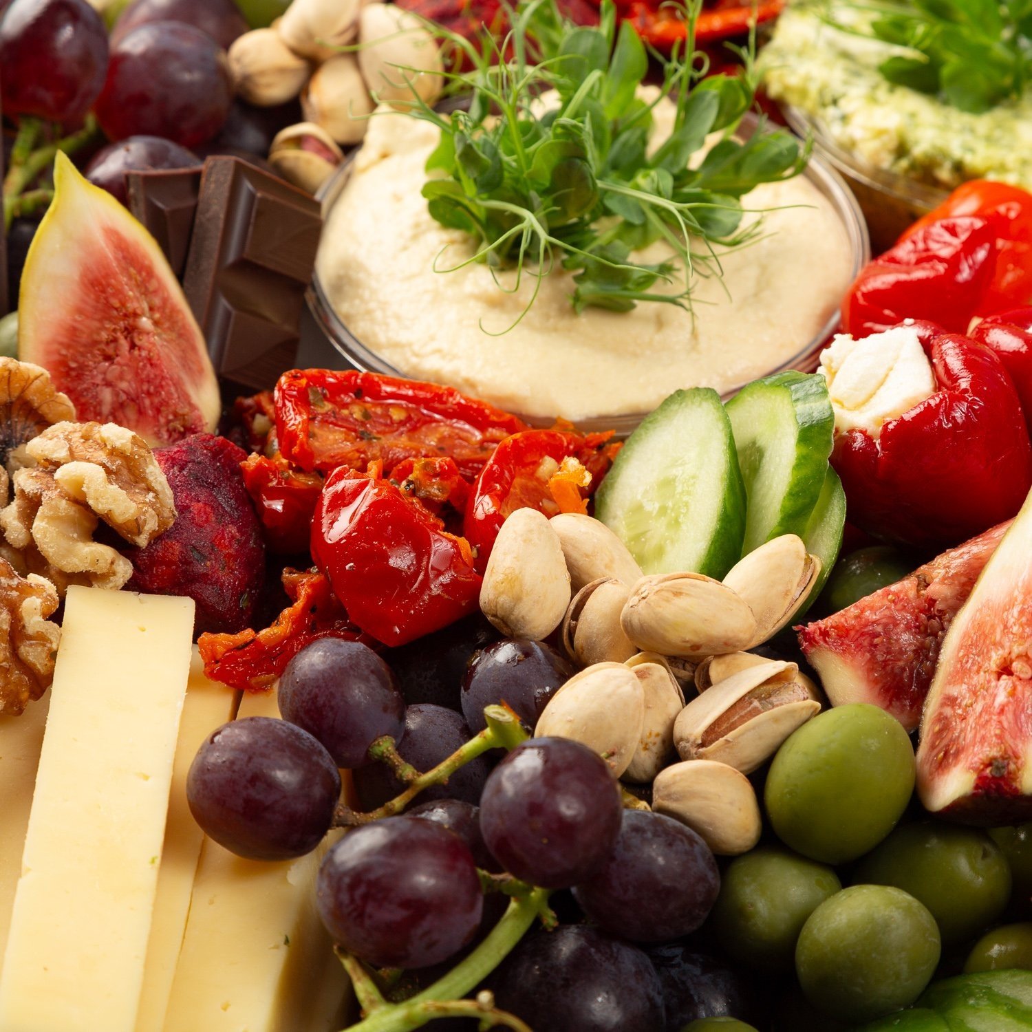 Large Gluten-Free Vegetarian Grazing Platter with Gluten-Free Crackers and Gluten-Free Bread - Feeds 14