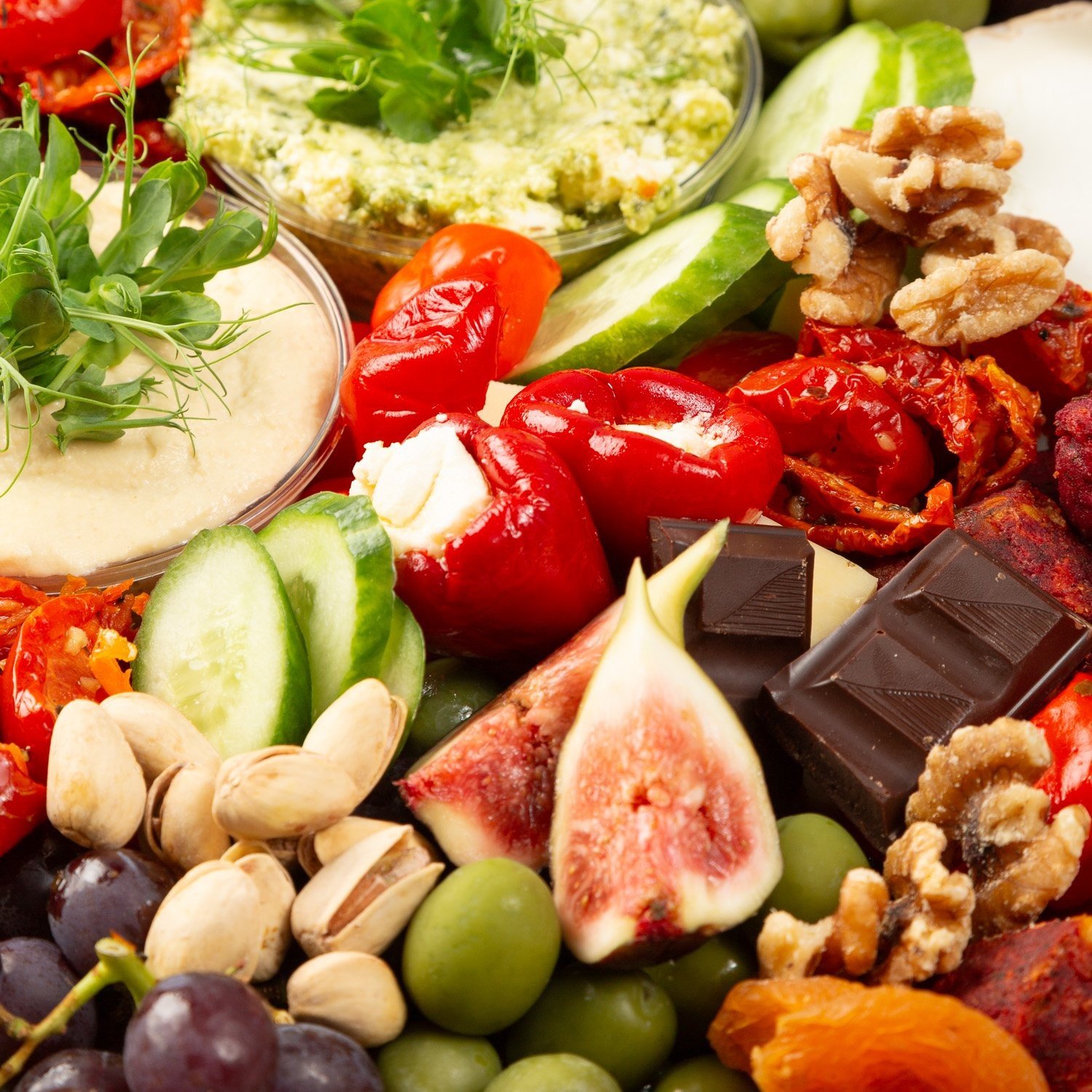 Large Gluten-Free Vegetarian Grazing Platter with Gluten-Free Crackers and Gluten-Free Bread - Feeds 14