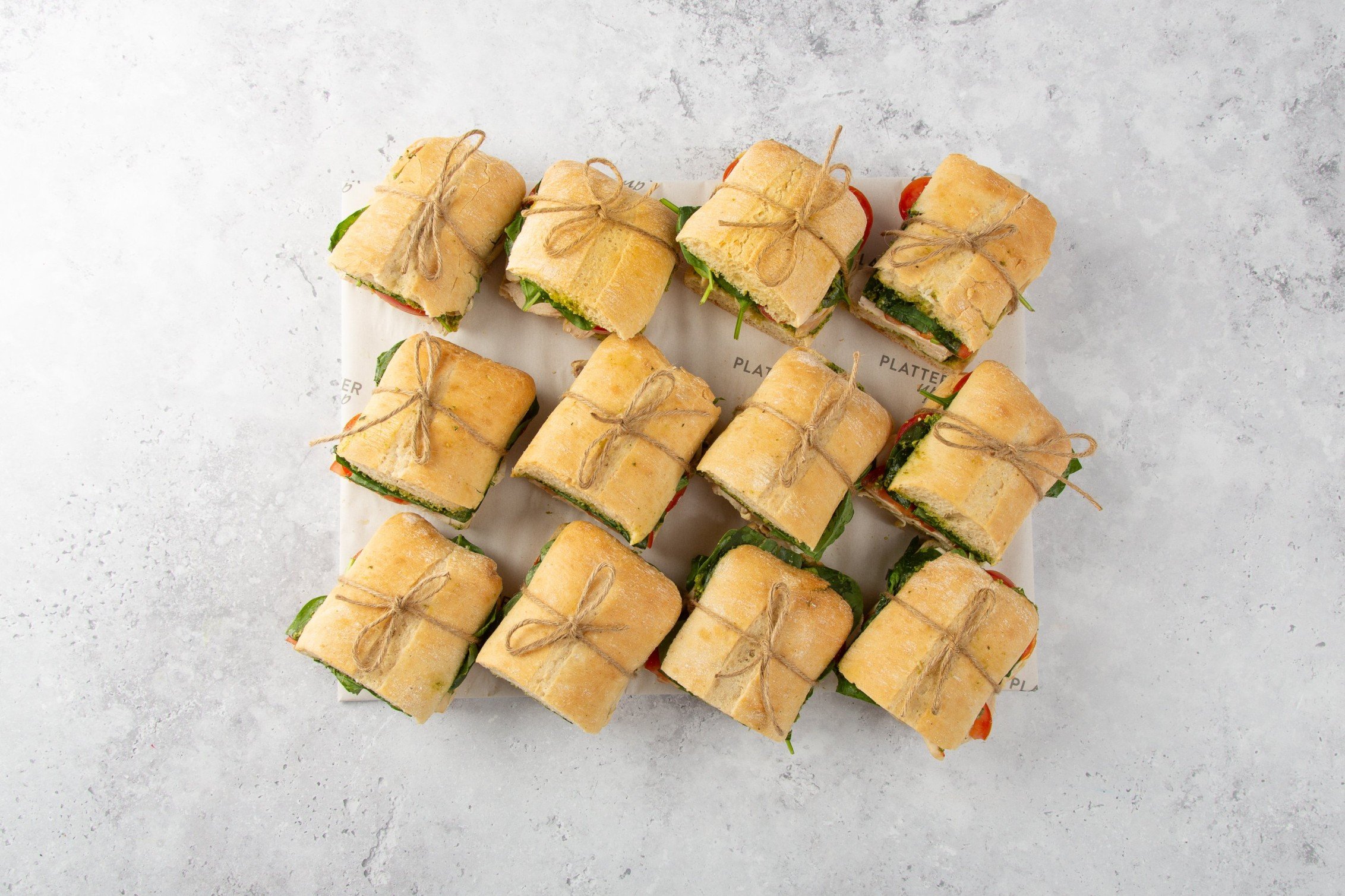 Roast Chicken, Tomato, Pesto and Rocket Ciabatta - 12