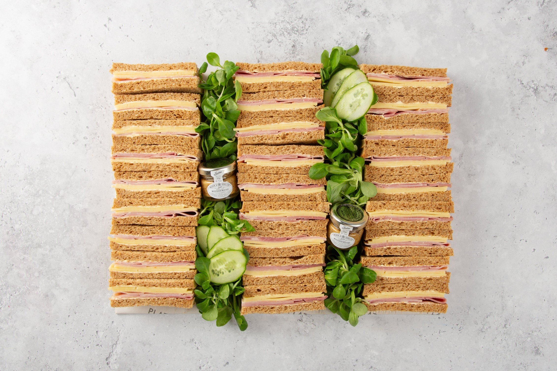 Ham and Cheese Sandwiches on Granary Bread - 27