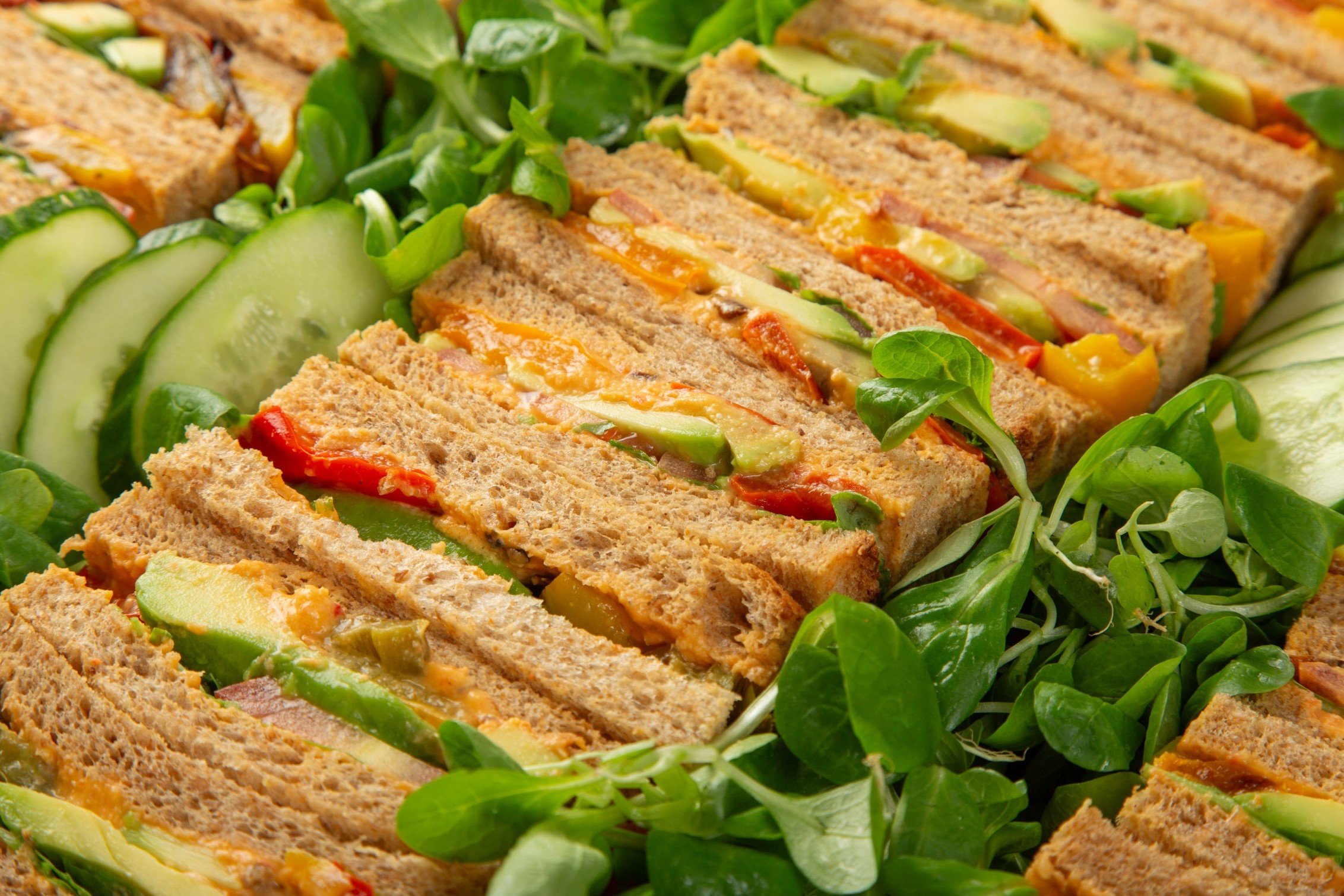 Vegan Grilled Vegetable, Hummus and Avocado Finger Sandwiches - 27