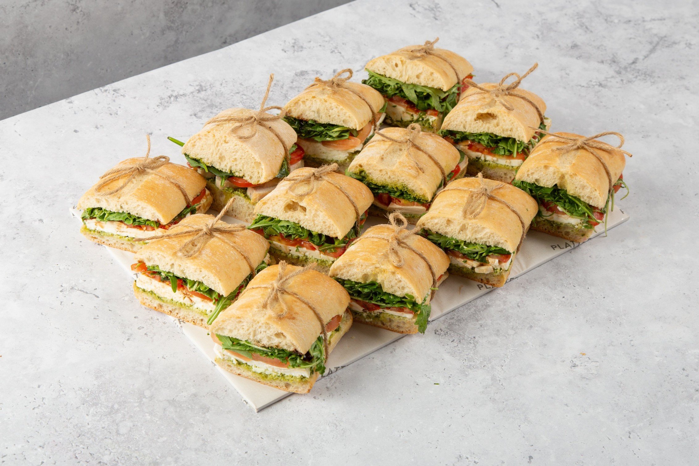 Fresh Mozzarella, Tomato, Pesto and Peppery Rocket Leaves in Ciabatta - 12