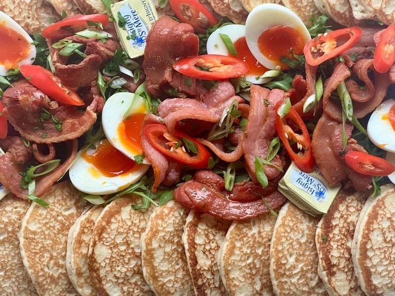 Bacon and Maple Syrup Pancake Platter - 22