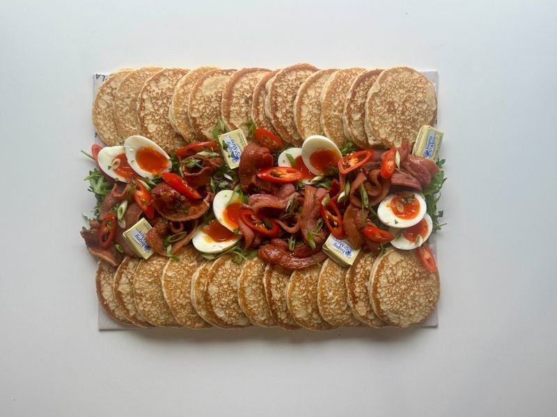 Bacon and Maple Syrup Pancake Platter - 22