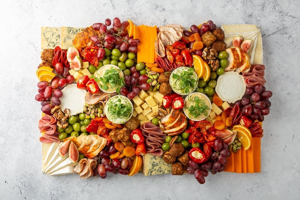 Large Pork-Free Charcuterie Grazing Platter - Feeds 14