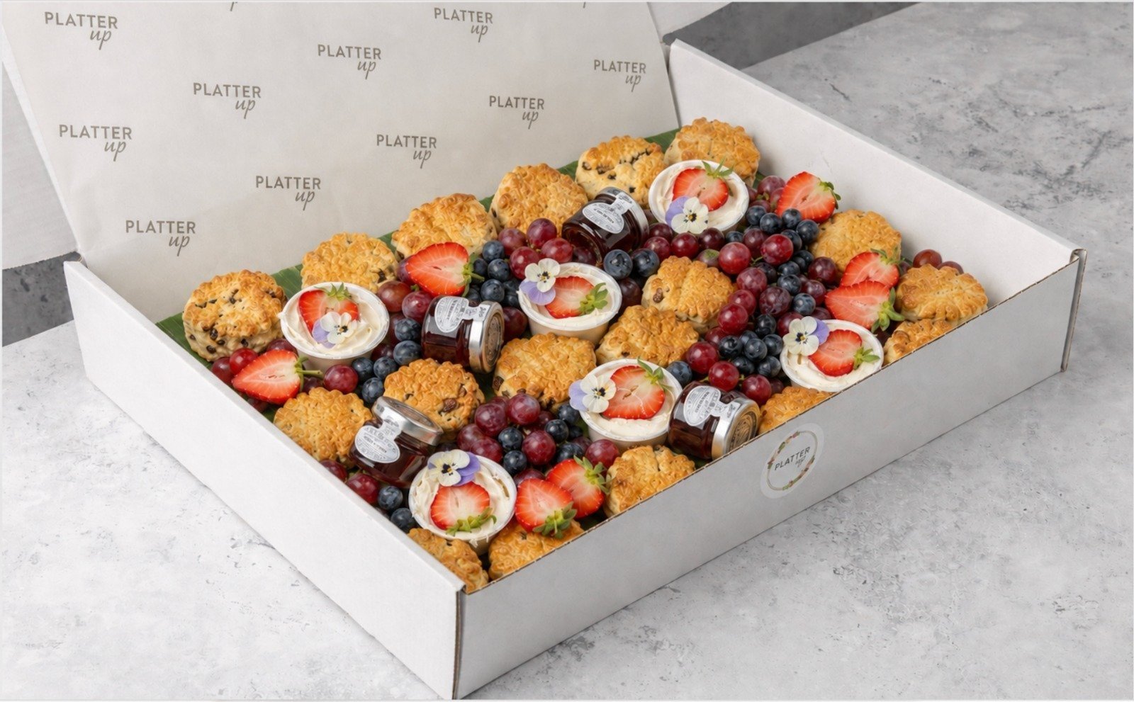 Scones with Jam and Clotted Cream Platter - 18