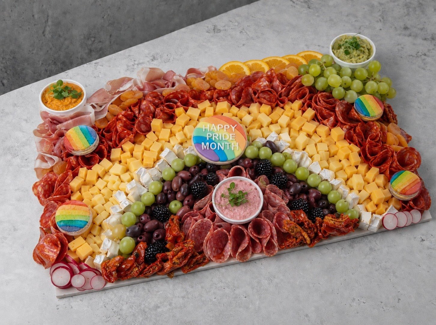 Small Pride Charcuterie Rainbow Grazing Platter - Feeds 7