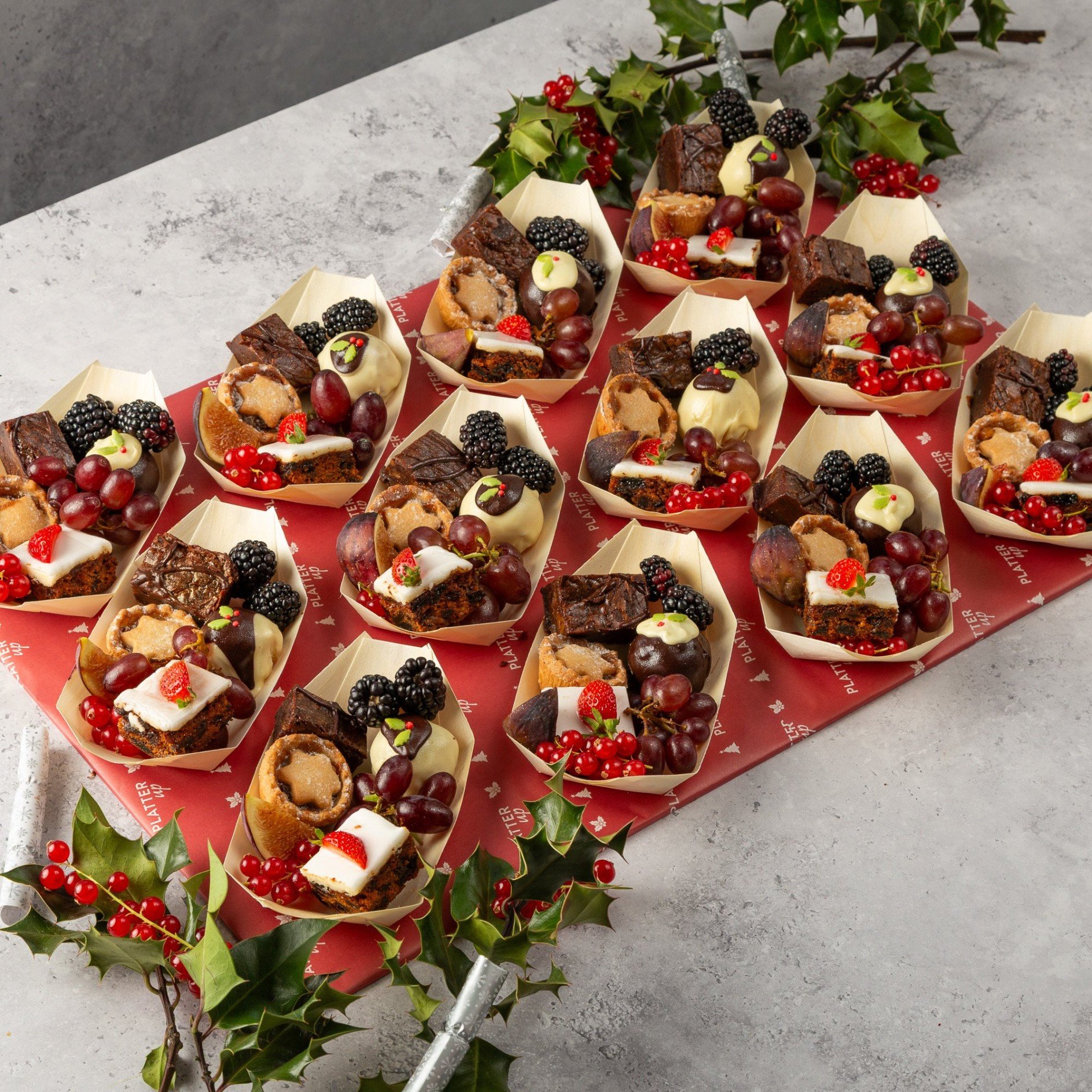 Dessert Christmas Boat Platter - 12