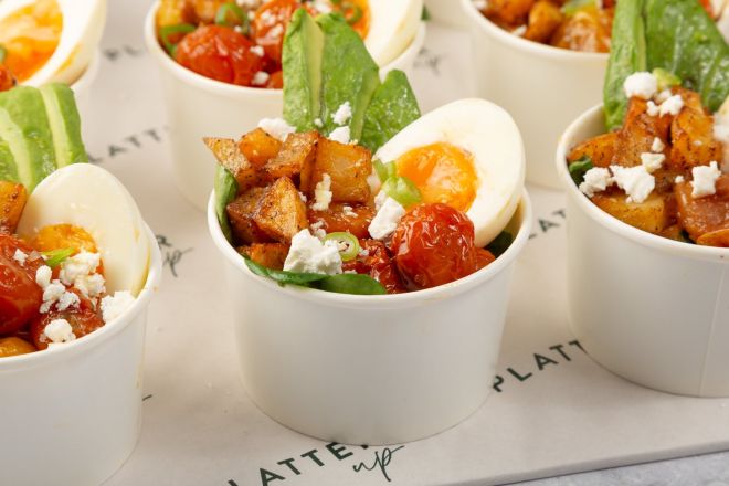 Egg, Avocado, Slow Roasted Tomatoes, Feta, and Potato Pots - 12