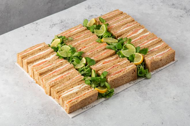 Smoked Salmon and Cream Cheese Sandwiches on Granary Bread - 27