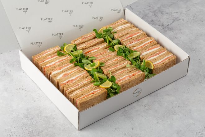 Smoked Salmon and Cream Cheese Sandwiches on Granary Bread - 27