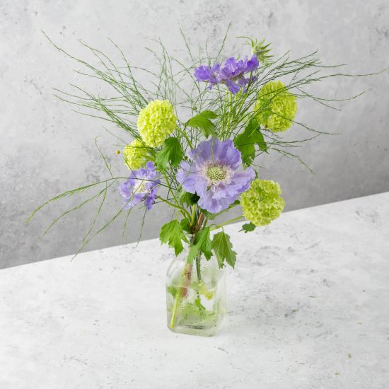 Mini Vases Filled with Flowers and Foliage - 10 filled vases