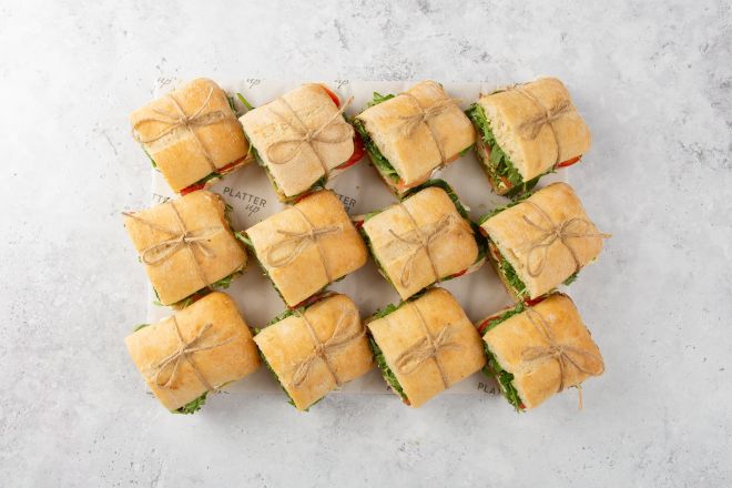 Fresh Mozzarella, Tomato, Pesto and Peppery Rocket Leaves in Ciabatta - 12